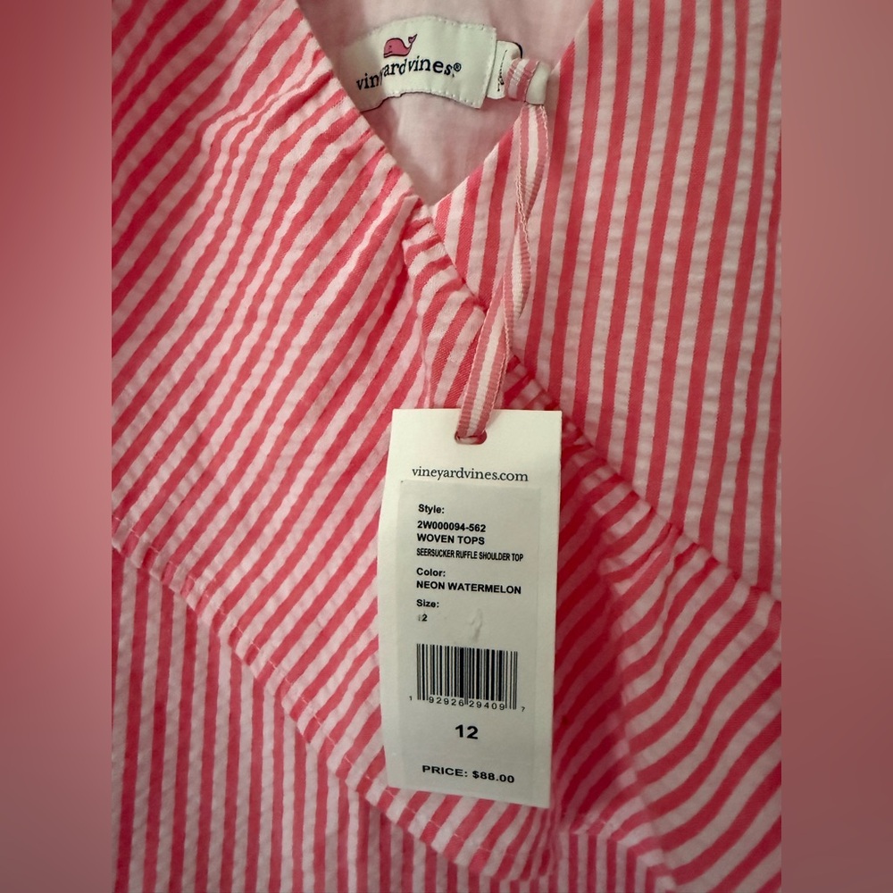 Vineyard Vines NWT Pink Striped Sleeveless Top